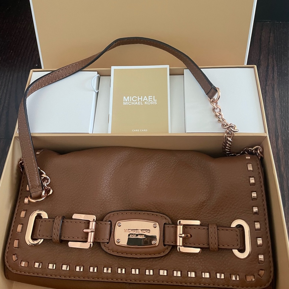Michael Kors Tan Leather Shoulder Bag
